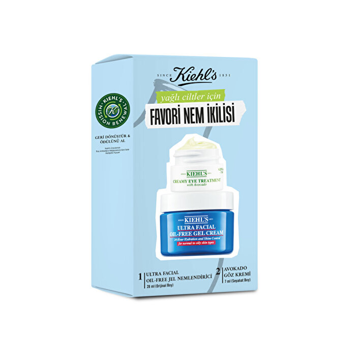 Ultra Facial Oil Free Cream ve Avokado Göz Kremi Nem İkilisi Tanışma Seti-8690595202631-077801a8